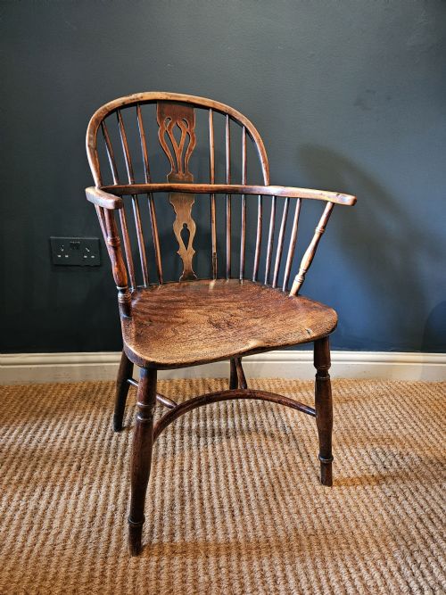George III Low Back Ash and Elm Windsor Chair