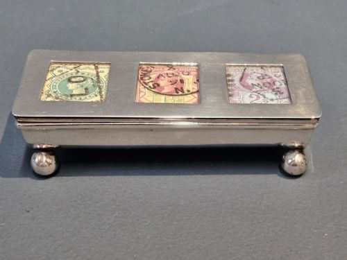 Victorian Silver Triple Stamp Box