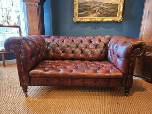 Victorian Leather Chesterfield Sofa