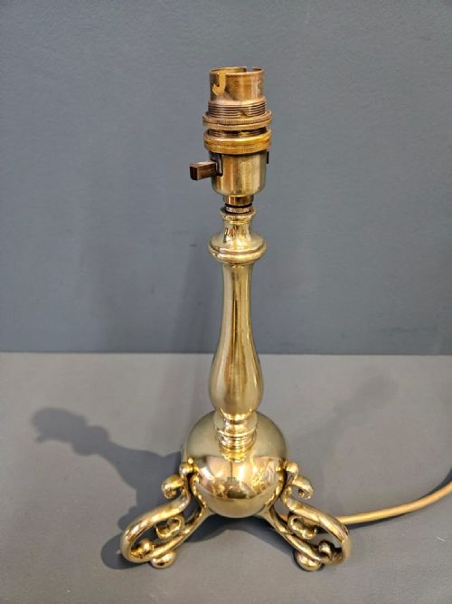 Edwardian Brass Table Lamp