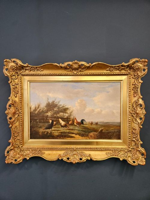 Victorian Oil on Board by Joseph Van Leemputten