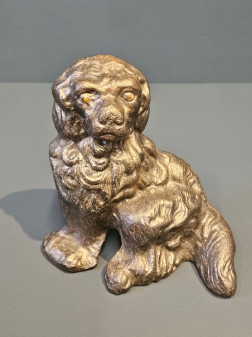 VICTORIAN CAST IRON SPANIEL DOOR STOP - ADDITIONAL PHOTO 1