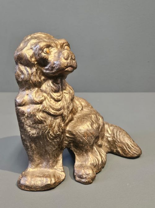VICTORIAN CAST IRON SPANIEL DOOR STOP - ADDITIONAL PHOTO 2