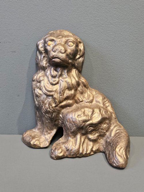 VICTORIAN CAST IRON SPANIEL DOOR STOP - ADDITIONAL PHOTO 4