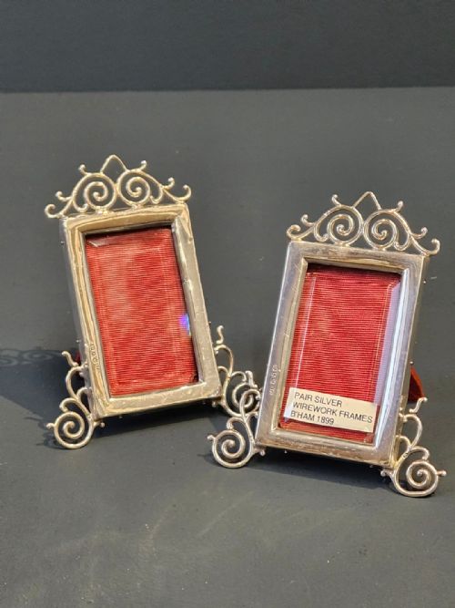 Pair of Small Victorian Silver Photo Frames