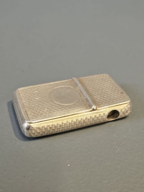 Unusual Mid Victorian Silver Vesta and Cheroot Cutter