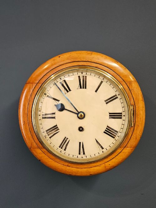 8" Dial Walnut Cased Fusee Dial Clock