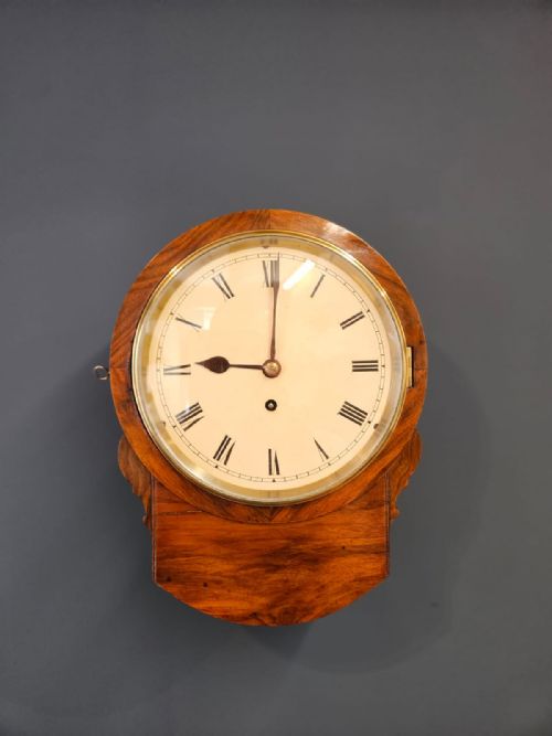 Mid Victorian Walnut 8" Dial Drop Dial Clock