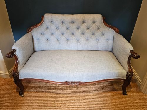 Early Victorian Rosewood Framed Sofa