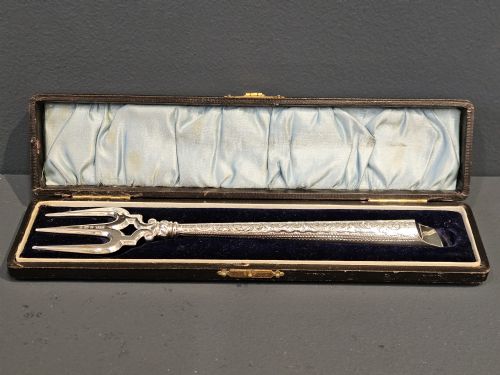 Rare Victorian Silver Toasting Fork