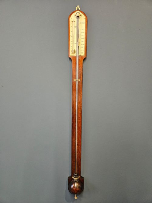 Victorian Rosewood Stick Barometer by Adie, Edinburgh
