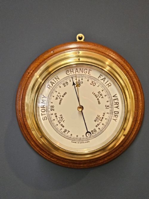 Victorian Bulk Head Marine Barometer