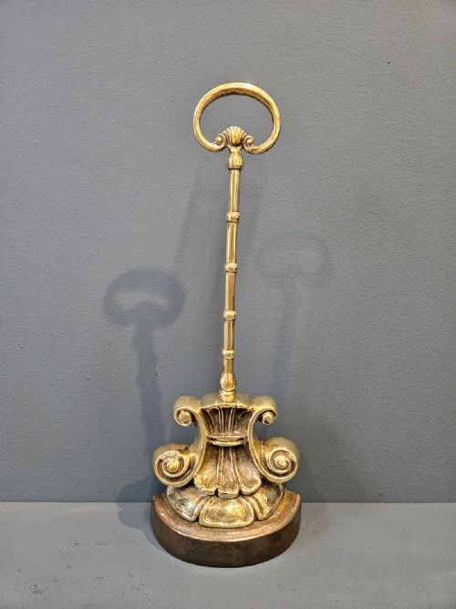 Victorian Cast Brass and Iron Door Stop