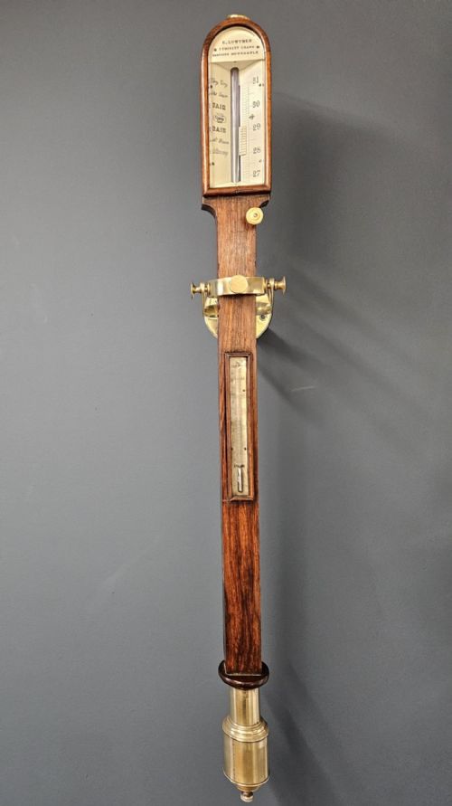 Victorian Marine Stick Barometer and Gimbal
