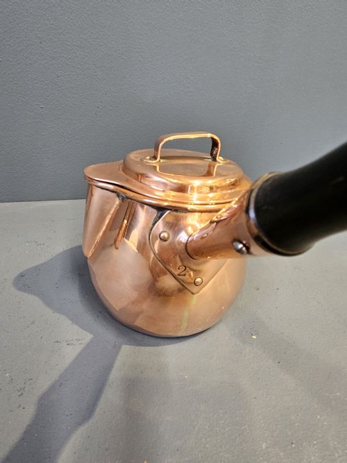 MATCHING SET OF 3 VICTORIAN COPPER PANS - ADDITIONAL PHOTO 4