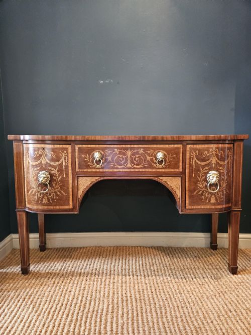 Superb Quality Victorian Edwards & Roberts Sheraton Inlaid Sideboard