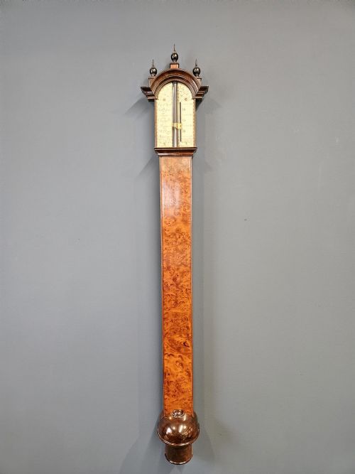 Early George II Stick Barometer by Simon Cade, Charring Cross
