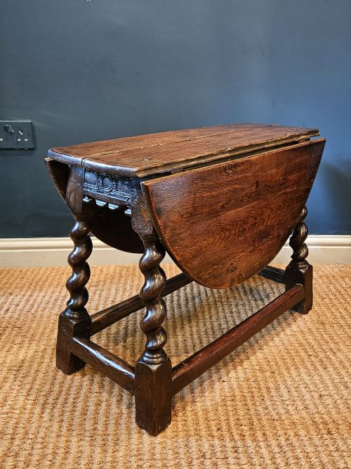 George I Oak Drop Leaf Occasional Table