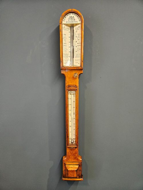Victorian Oak Admiral Fitzroy Storm Barometer