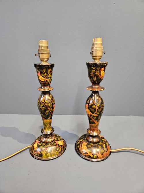 Pair of Kashmiri Lamps
