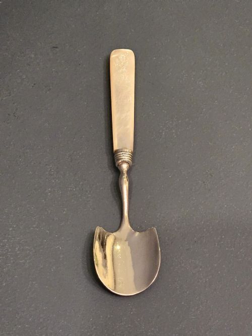 George III Silver Cheese Scoop