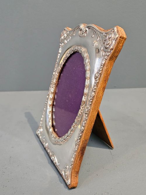 EDWARDIAN EMBOSSED SILVER PHOTO FRAME - ADDITIONAL PHOTO 5