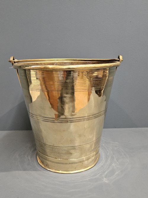 Early Victorian Brass Campaign Bucket