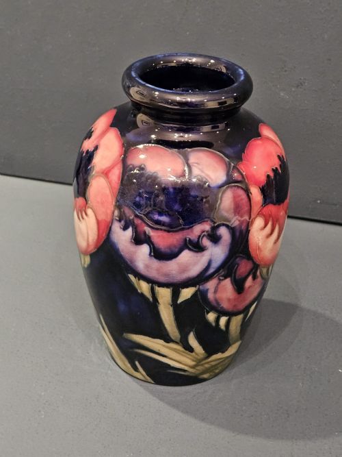 Superb Early Moorcroft Big Poppy Roll Neck Vase