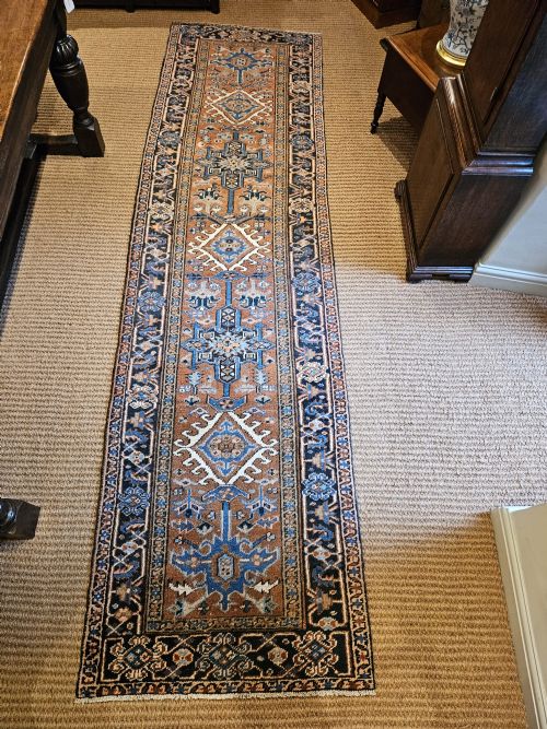 Superb 10' 6" Wool Runner Rug