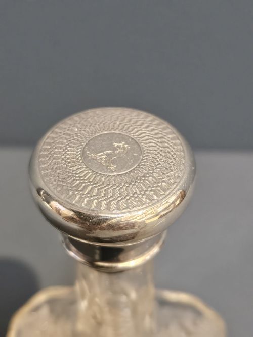 EDWARDIAN SILVER AND CRYSTAL LIQUEUR DECANTER - ADDITIONAL PHOTO 1