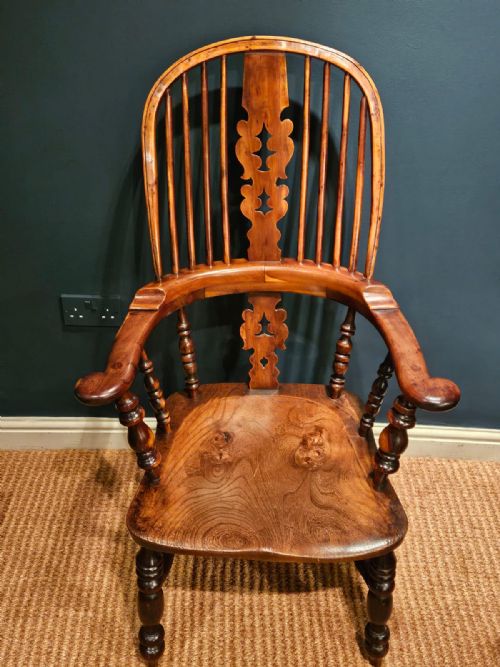 VICTORIAN YEW AND ELM WINDSOR CHAIR - ADDITIONAL PHOTO 2