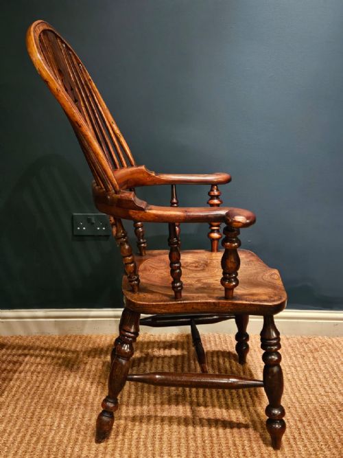 VICTORIAN YEW AND ELM WINDSOR CHAIR - ADDITIONAL PHOTO 5