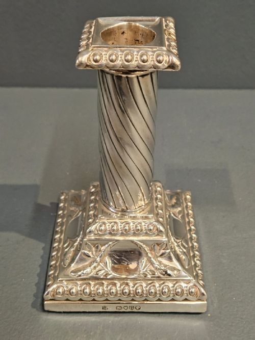 PAIR OF VICTORIAN SILVER CANDLESTICKS - ADDITIONAL PHOTO 2