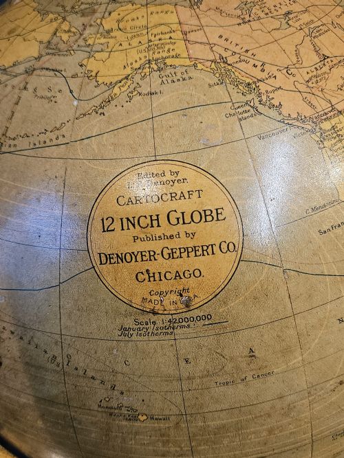 1930'S 12 FLOOR STANDING GLOBE - ADDITIONAL PHOTO 6