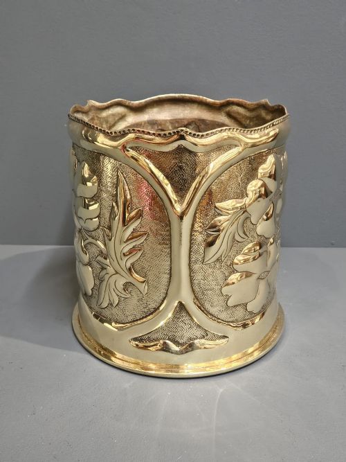 Superb Brass Trench Art Planter