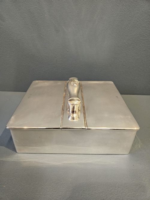 LARGE VICTORIAN SILVER CIGAR BOX - ADDITIONAL PHOTO 1
