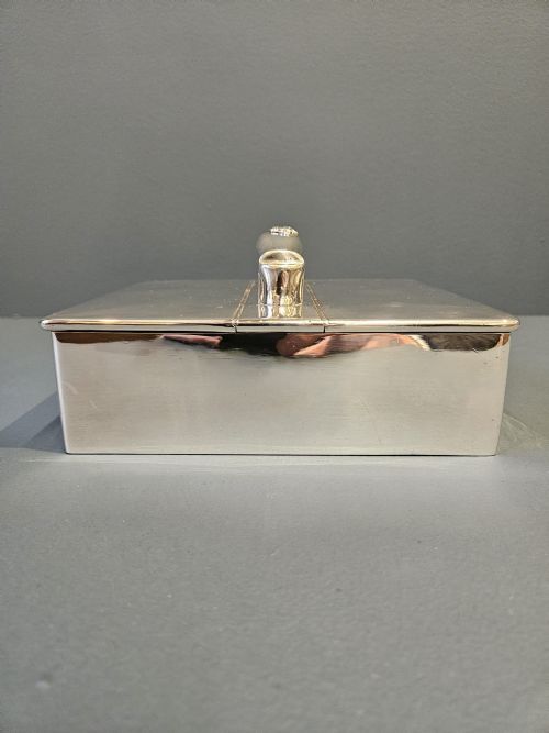 LARGE VICTORIAN SILVER CIGAR BOX - ADDITIONAL PHOTO 2