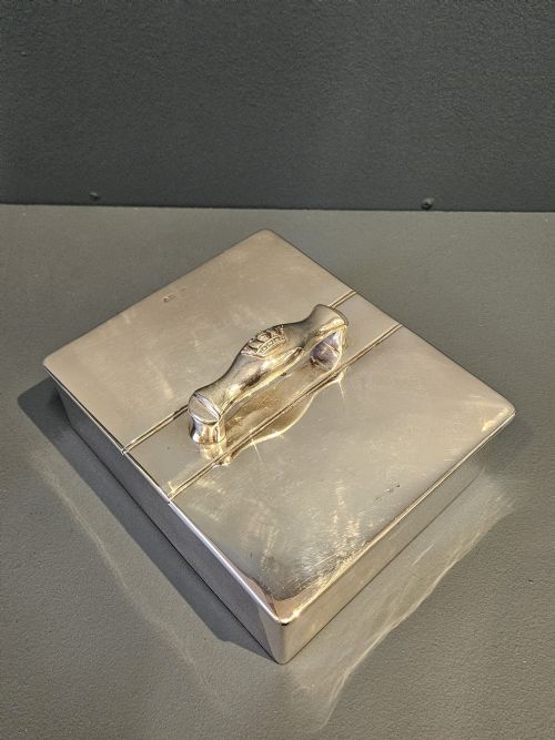 LARGE VICTORIAN SILVER CIGAR BOX - ADDITIONAL PHOTO 8