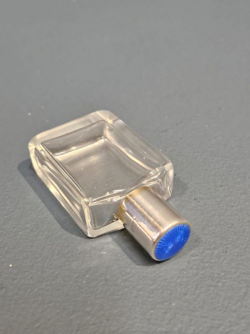 SMALL SILVER AND ENAMEL SCENT BOTTLE - ADDITIONAL PHOTO 4