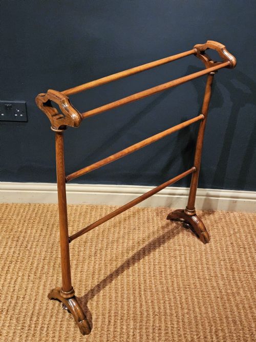 Fine Quality Victorian Walnut Towel Rail