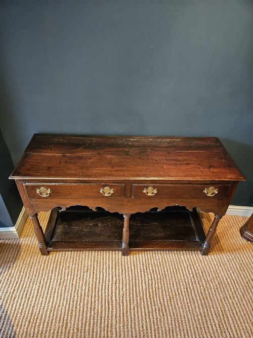 GEORGE II OAK OPEN POT BOARD DRESSER - ADDITIONAL PHOTO 6