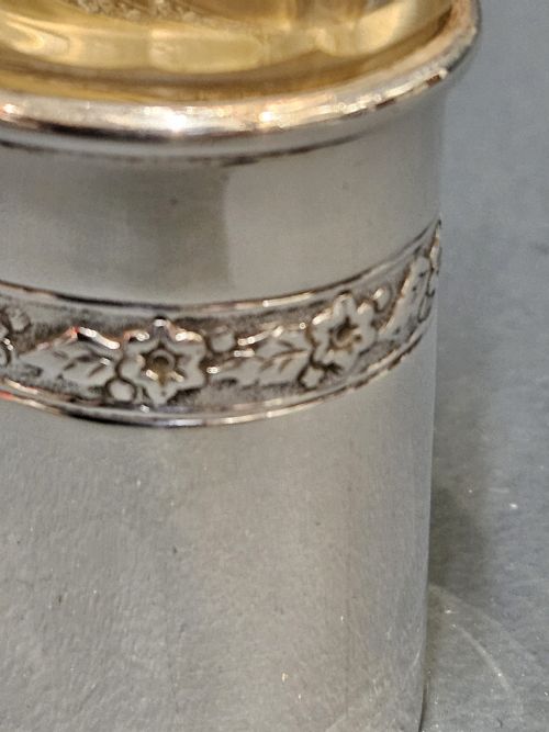 SILVER AND CRYSTAL HIP FLASK - ADDITIONAL PHOTO 5