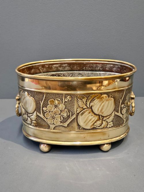 Arts and Crafts Brass Planter