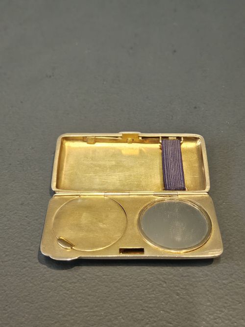 Silver Compact and Cheroot Case