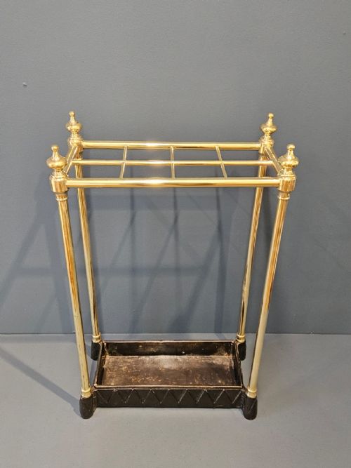 Victorian Brass and Cast Iron Stick Stand