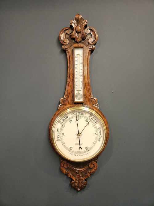 Victorian 10" Dial Richardson of Darlington Banjo Barometer