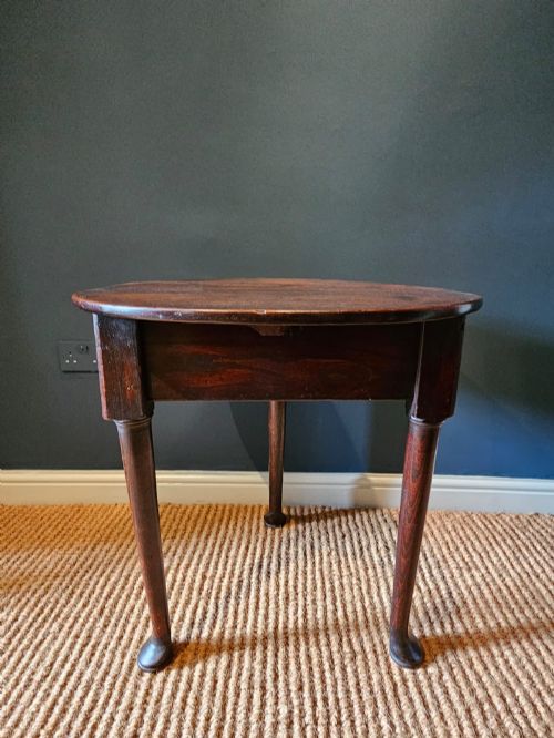 GEORGE III ELM PAD FOOT CRICKET TABLE - ADDITIONAL PHOTO 2