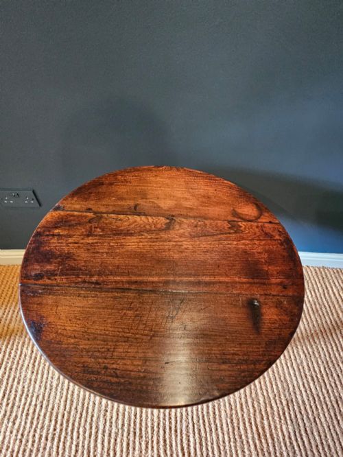 GEORGE III ELM PAD FOOT CRICKET TABLE - ADDITIONAL PHOTO 4
