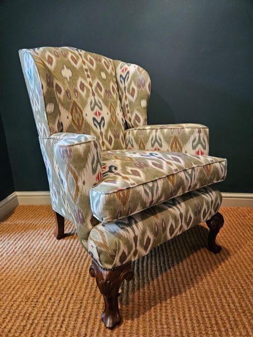 Superb Edwardian Wing Back Arm Chair