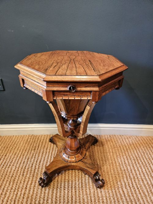 WILLIAM IV ROSEWOOD WORK TABLE - ADDITIONAL PHOTO 5